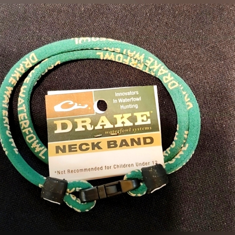 DRAKE GREEN NECK BAND with LOGO
